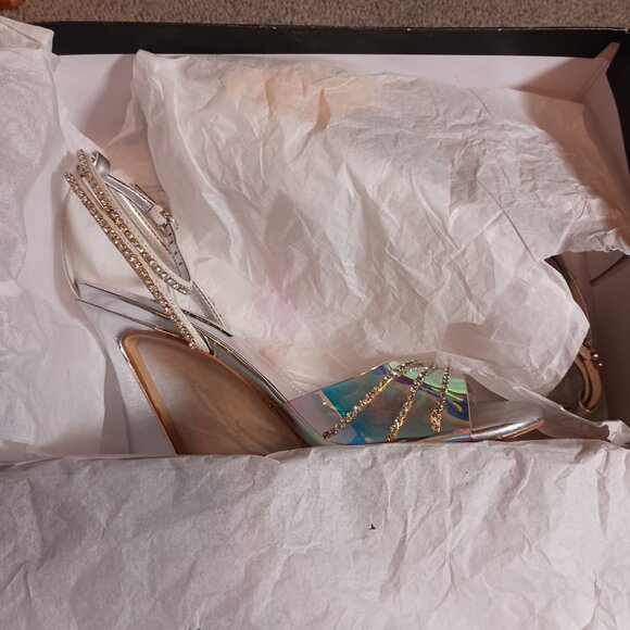 Nine West KLASS3 Comfort Insole Pumps in Silver/Iridescent, Size 7 - Picture 12 of 13